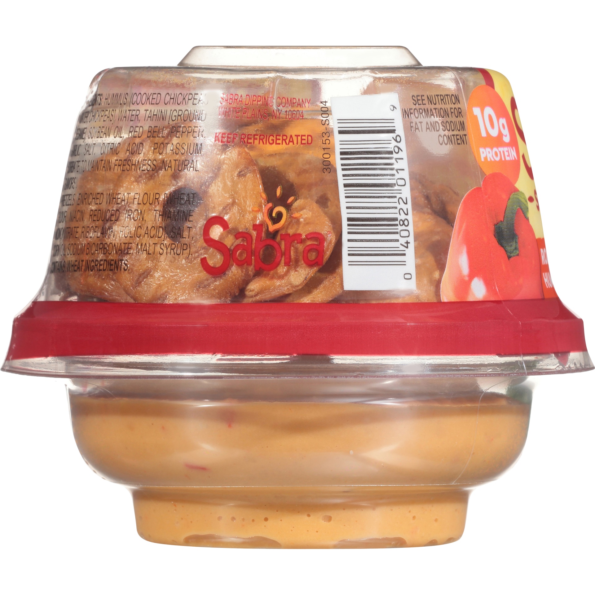 slide 2 of 6, Sabra Hummus Red Pepper w/Pretzels 4.56 Ounce Plastic Cup, 4.56 oz