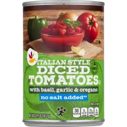 Giant No Salt Added Italian Style Diced Tomatoes