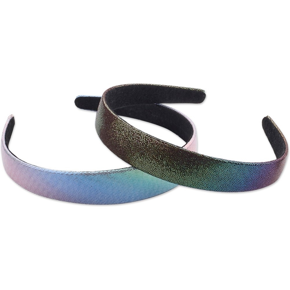 slide 2 of 2, scünci Holographic Fabric Headband, 2 ct