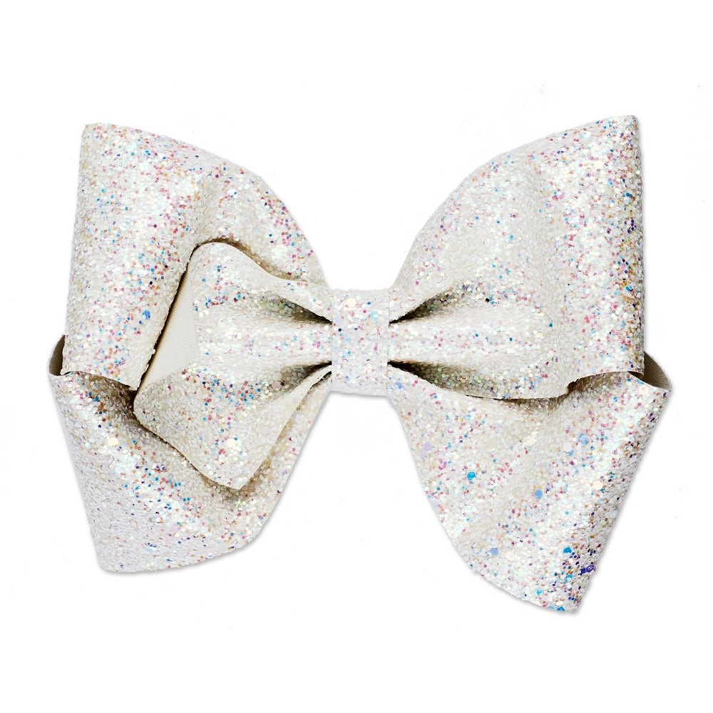 slide 2 of 2, scünci Jumbo Glitter Bow Salon Clip, 1 ct