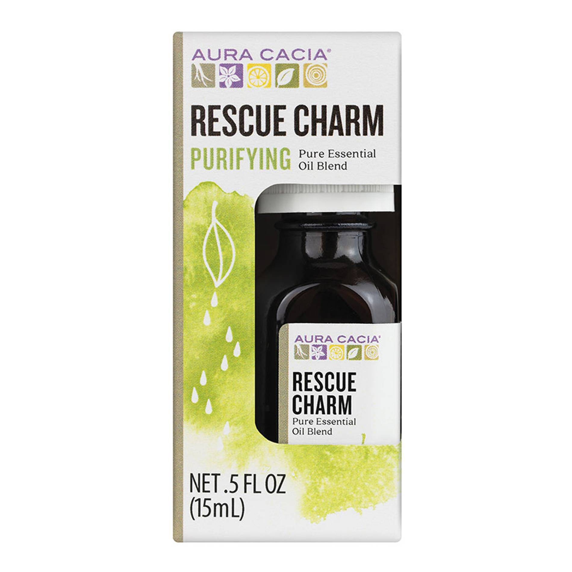 slide 1 of 1, Aura Cacia Rescue Charm Essential Oil Blend, 5 oz