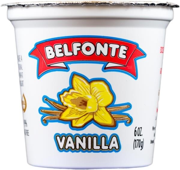 slide 1 of 1, Belfonte Vanilla Yogurt, 6 oz