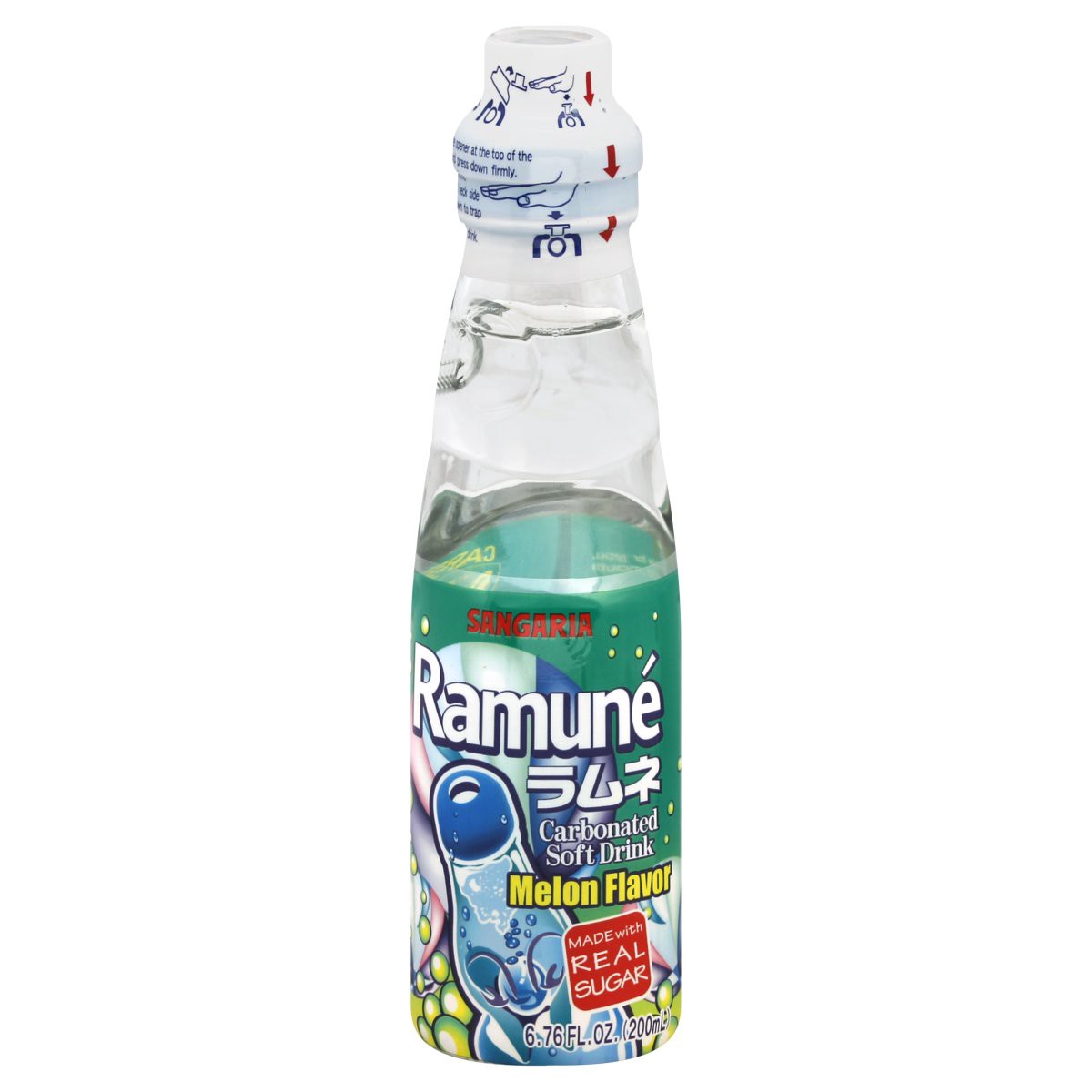 slide 1 of 4, Ramune Ace Asiana Ramune Melon, 200 ml