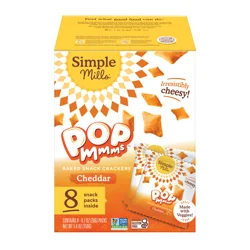 Simple Mills Popmmms Baked Snack Crackers - 8 x 0.7 oz Packs