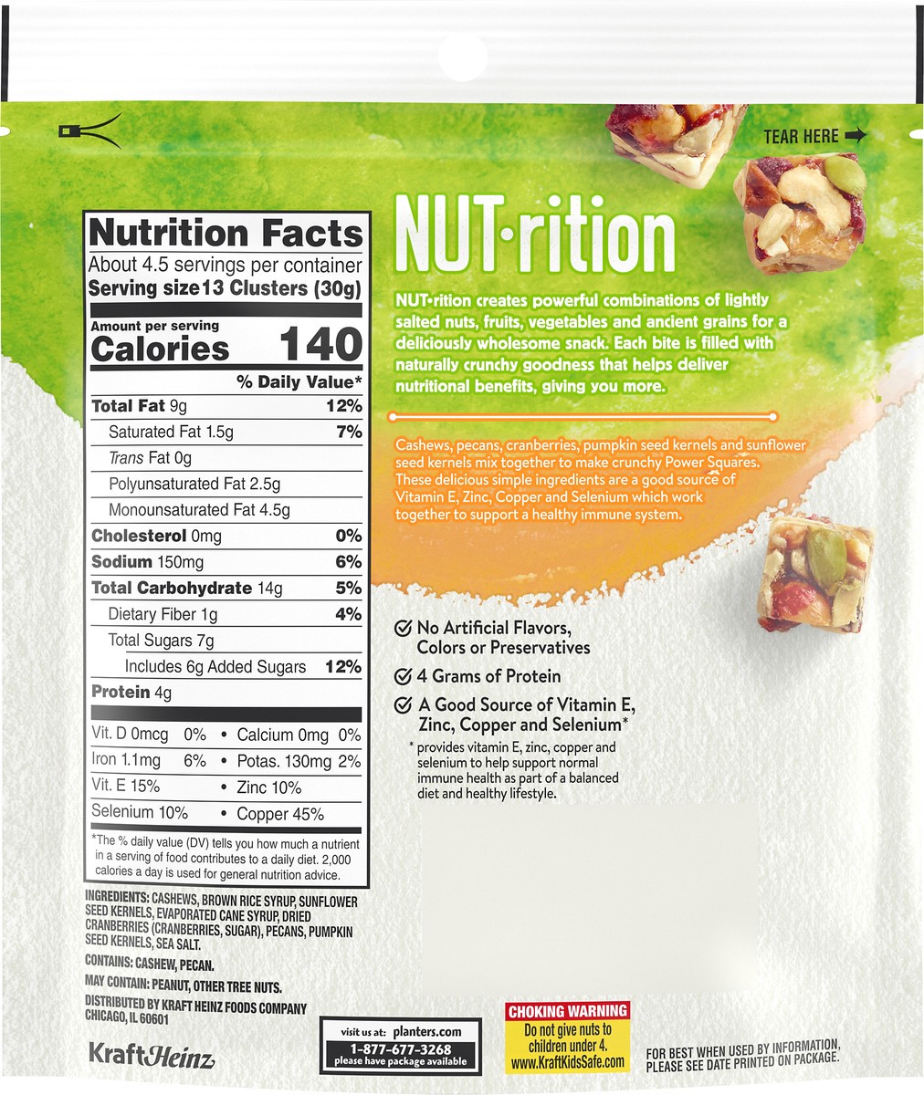 slide 3 of 10, Nut-rition NUTrition Power Squares Immune Health Nut Mix (5 oz Bag), 141 g