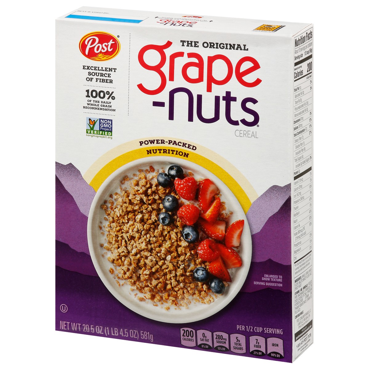 slide 6 of 9, Post Grape Nuts Original Breakfast Cereal, 20.5 OZ Box, 20.5 oz