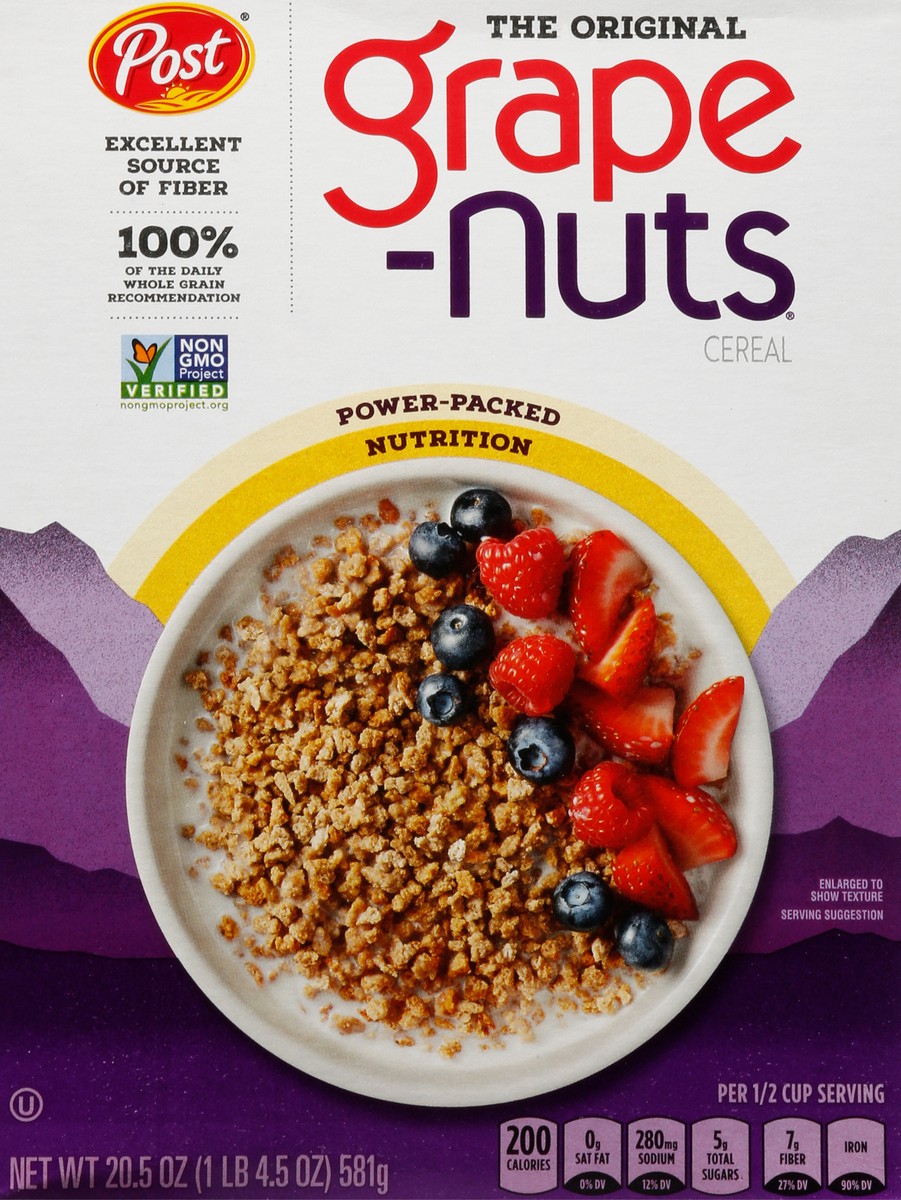 slide 2 of 9, Post Grape Nuts Original Breakfast Cereal, 20.5 OZ Box, 20.5 oz