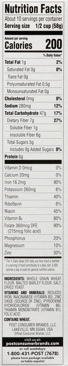 slide 3 of 9, Post Grape Nuts Original Breakfast Cereal, 20.5 OZ Box, 20.5 oz