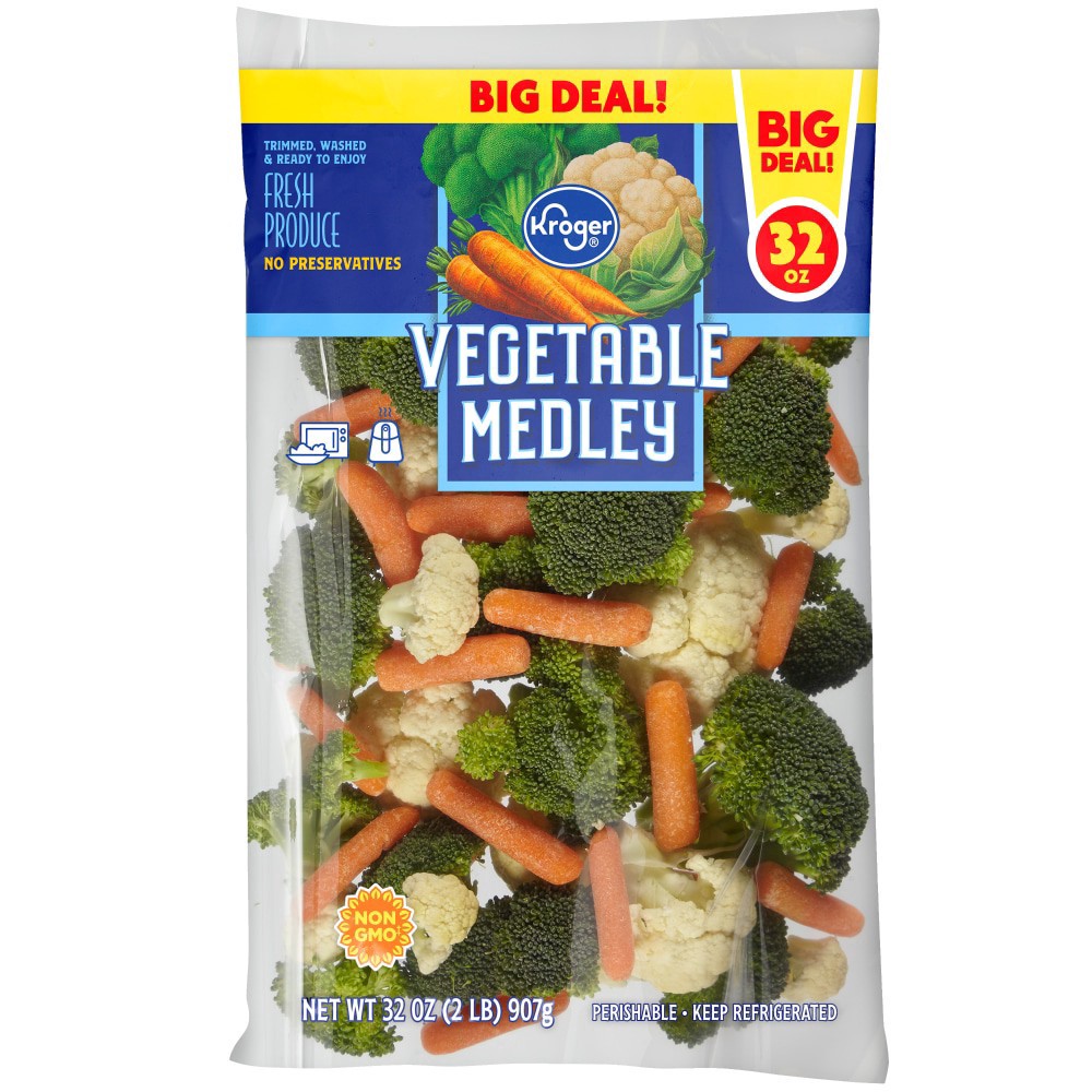 slide 1 of 4, Kroger Vegetable Medley, 32 oz