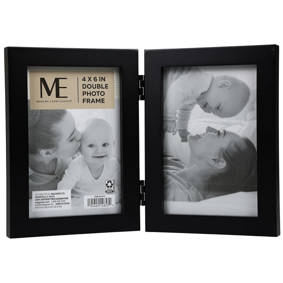 slide 1 of 4, Modern Expressions Double Photo Frame 4x6 Inch, 1 ct