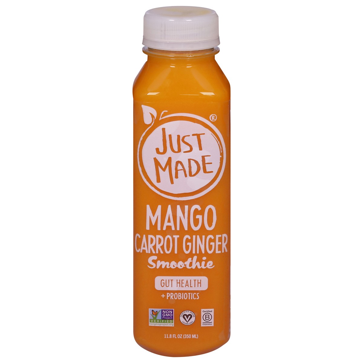 slide 1 of 9, Just Made Mango Carrot Ginger Smoothie 11.8 fl oz, 11.8 fl oz
