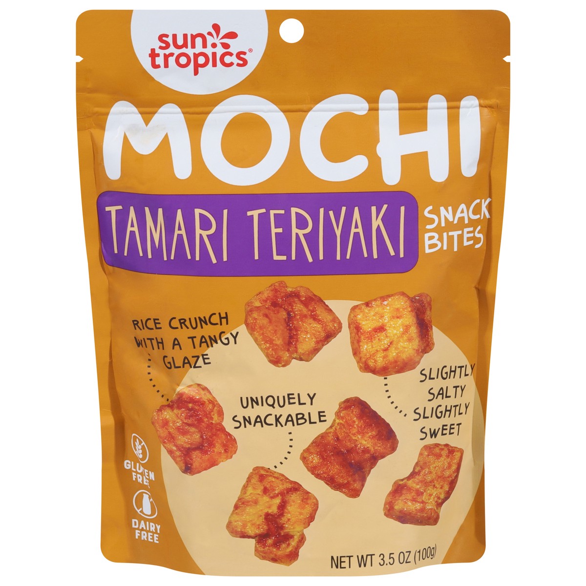 slide 1 of 12, Sun Tropics Mochi Tamari Teriyaki Snack Bites 3.5 oz, 3.5 oz