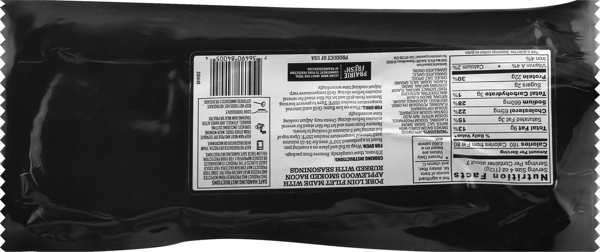 slide 10 of 10, Prairie Fresh Signature Applewood Smoked Bacon Pork Loin Filet 27.2 oz, 27.2 oz