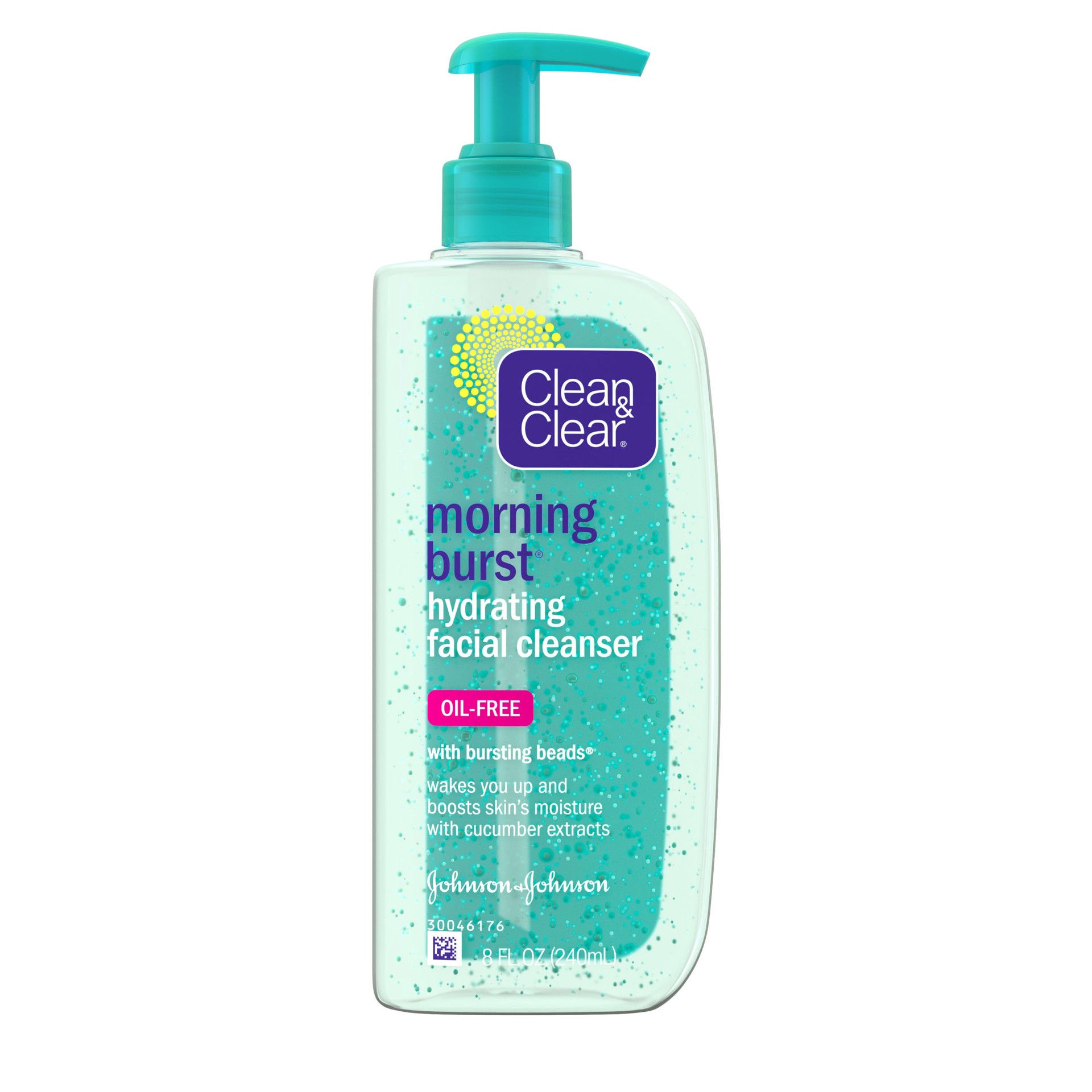 slide 1 of 8, Clean & Clear Morning Burst Oil-Free Hydrating Facial Cleanser, 8 fl oz