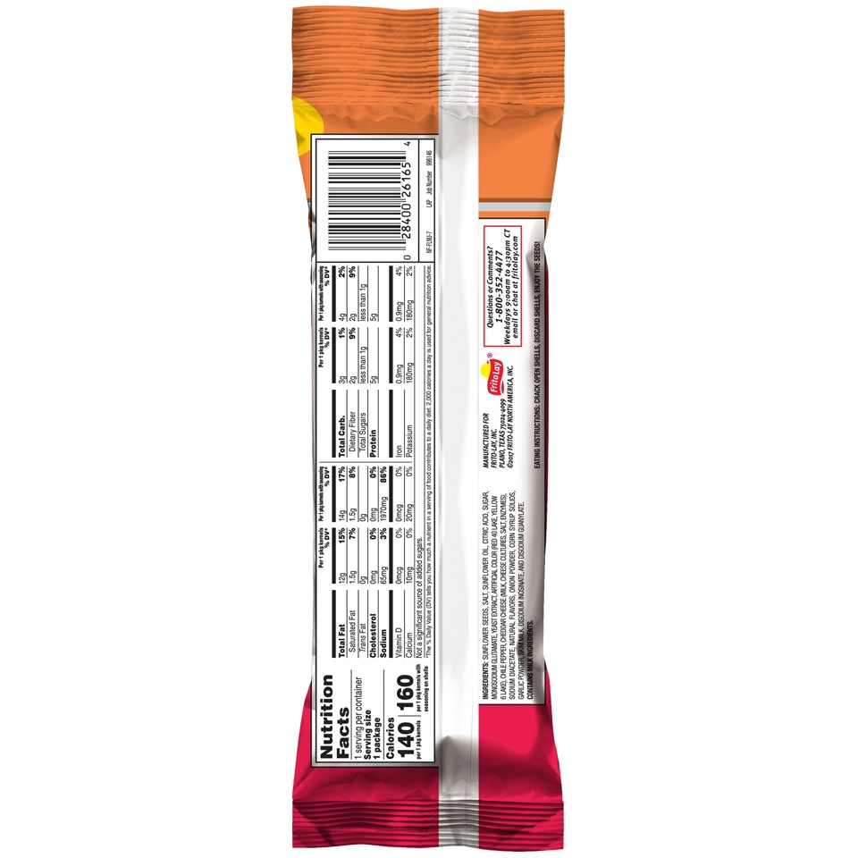 FritoLay Frito Lay Sunflower Seeds Flamin' Hot Limon PrePriced 1.75