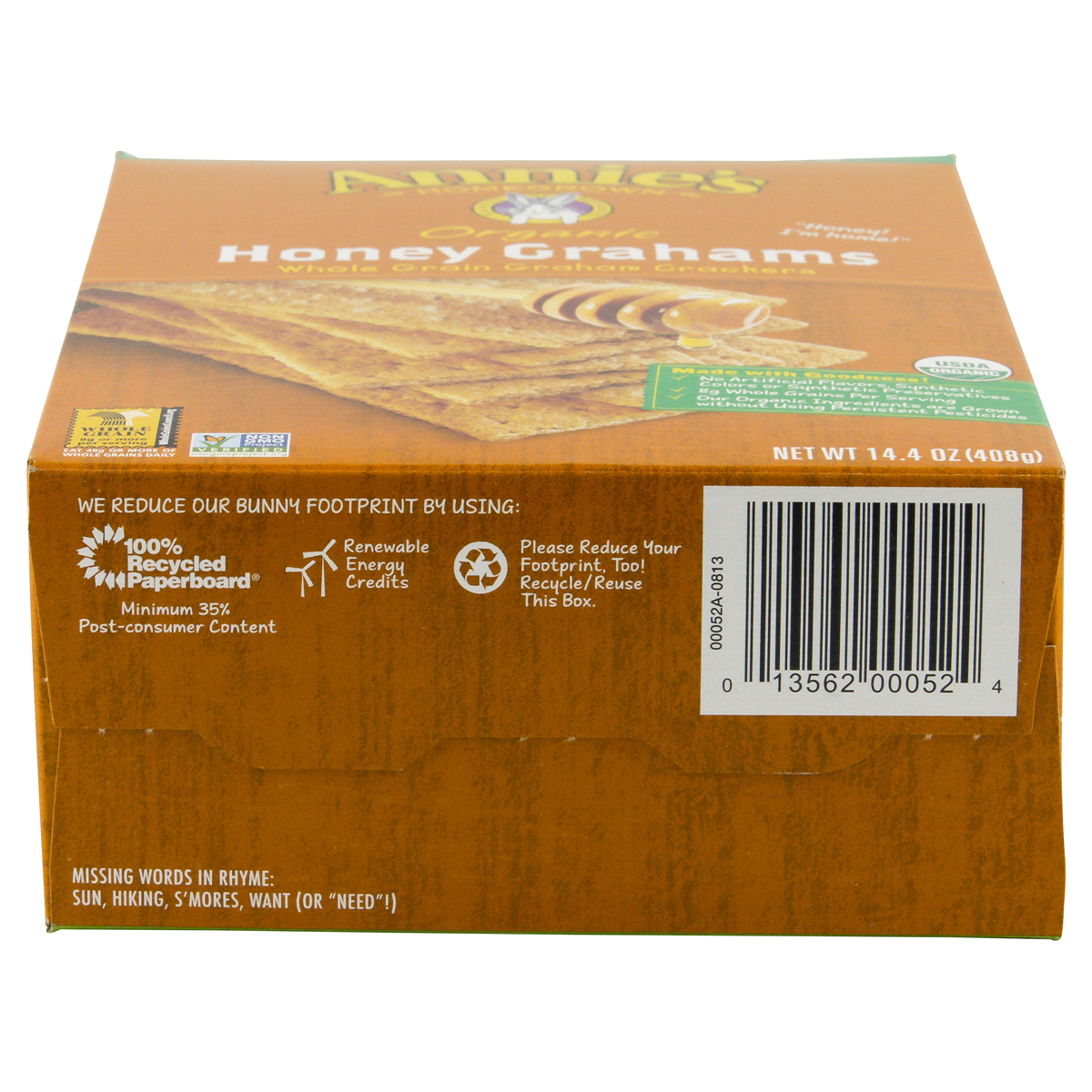 slide 7 of 8, Annies Homegrown Organic Honey Graham Crackers, 14.4 oz