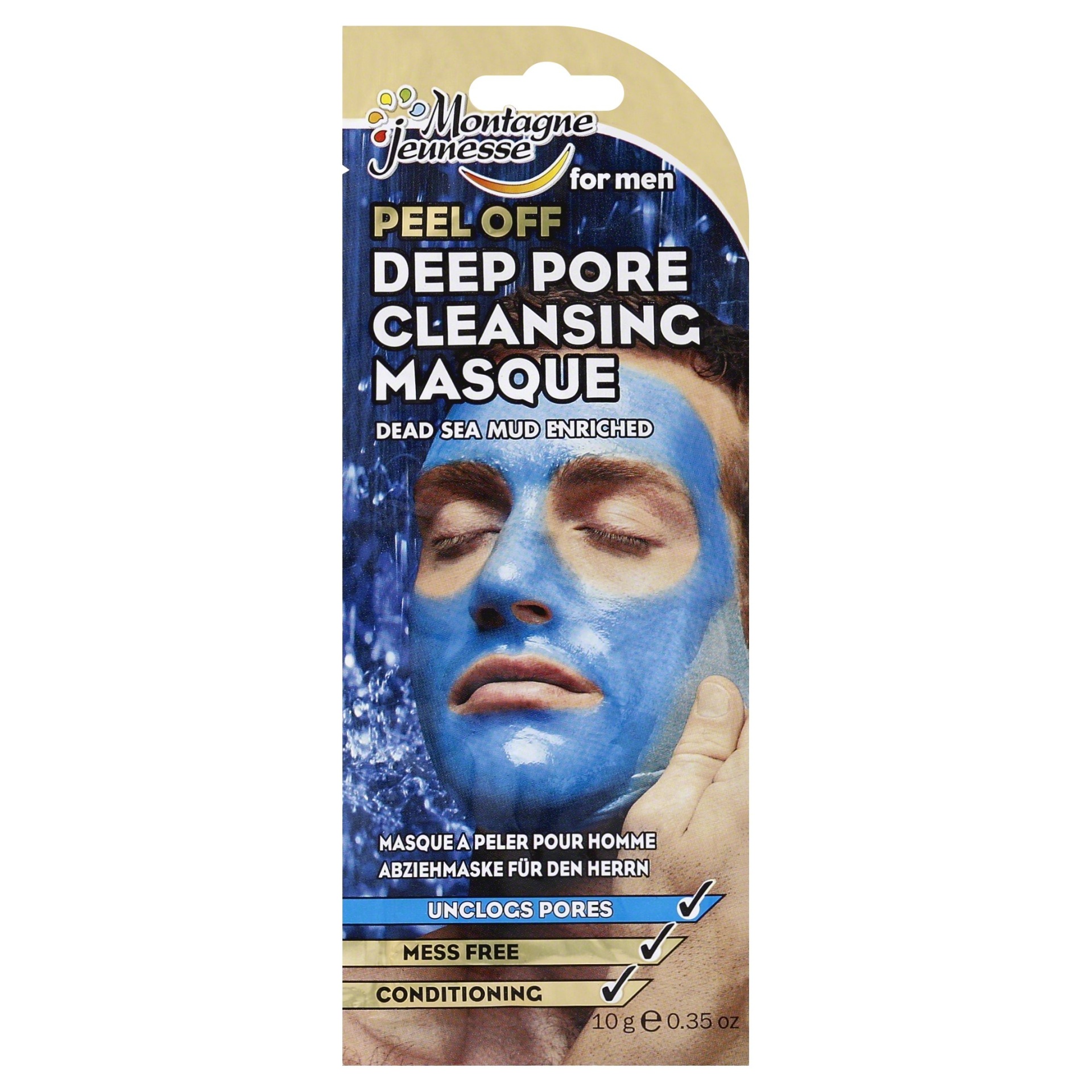 slide 1 of 1, Montagne Jennesse For Men Deep Pore Cleansing Peel Off Spearmint, 0.35 oz