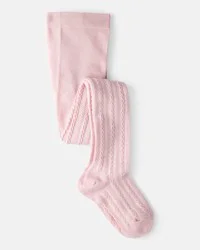 Carter's Girls Cable Knit Tights - Pink Pink 4-7