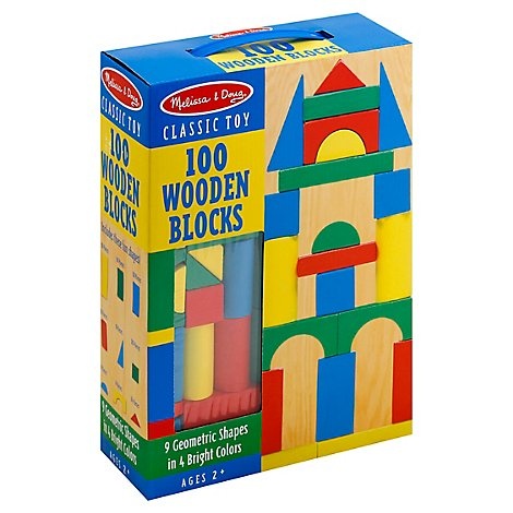 slide 1 of 1, 100 Wood Blocks Set - EA, 1 ct