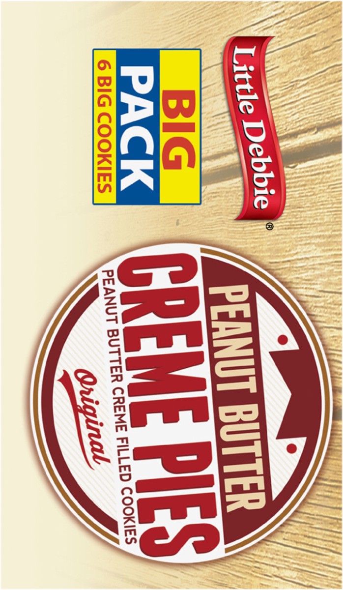 slide 2 of 13, Little Debbie Peanut Butter Creme Pies - Big Pack, 6 ct; 18.39 oz