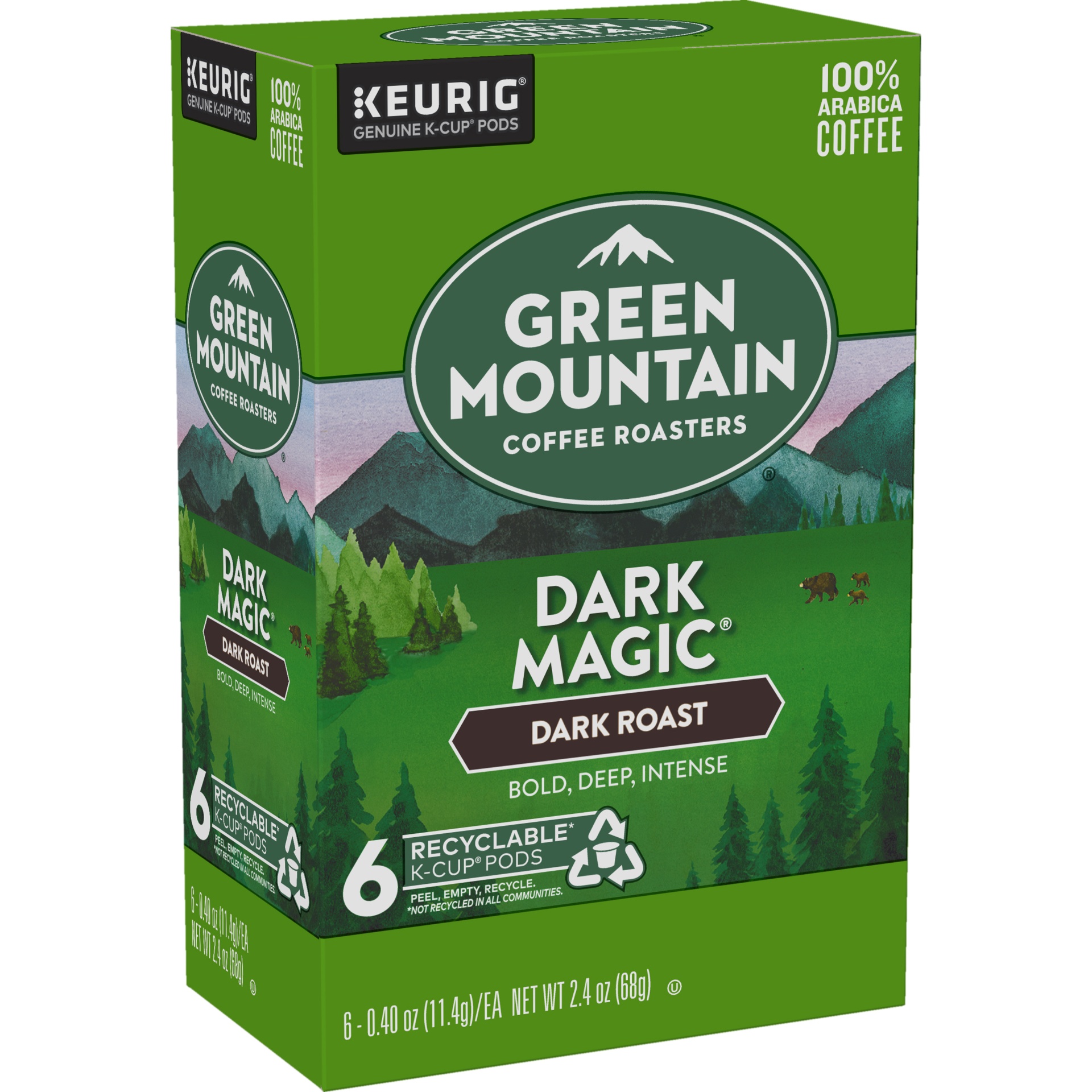 slide 2 of 4, Green Mountain Coffee Roasters Dark Magic Keurig Single-Serve K-Cup pods, Dark Roast Coffee, 6 ct