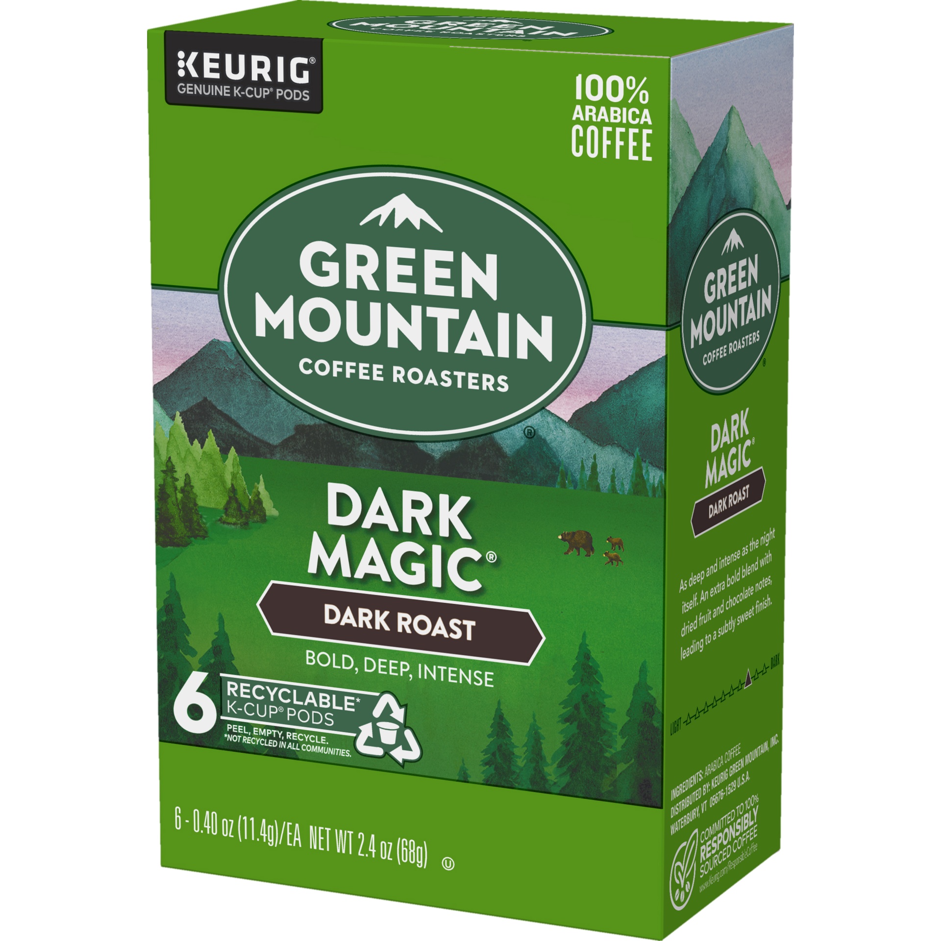 slide 3 of 4, Green Mountain Coffee Roasters Dark Magic Keurig Single-Serve K-Cup pods, Dark Roast Coffee, 6 ct