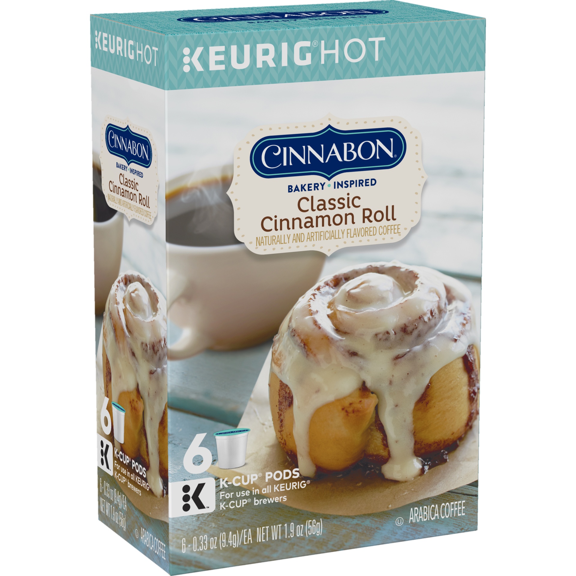 slide 2 of 4, Cinnabon Classic Cinnamon Roll Coffee K-Cups, 6 ct