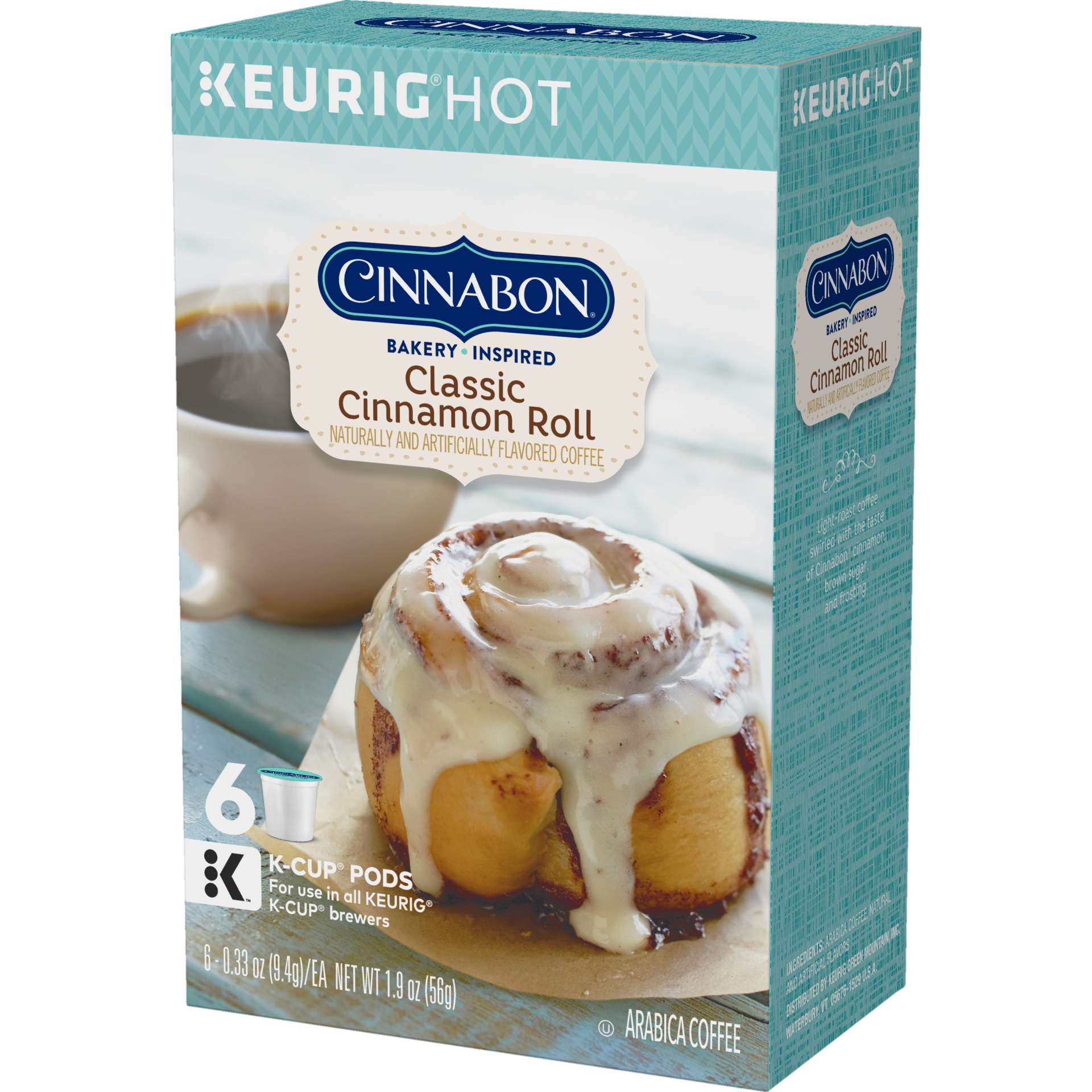 slide 3 of 4, Cinnabon Classic Cinnamon Roll Coffee K-Cups, 6 ct