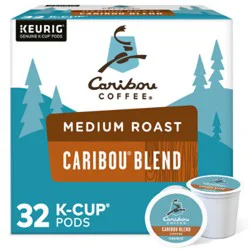 Caribou Coffee Caribou Blend Medium Roast Coffee Keurig Single Serve K Cup Pods - 32 Count