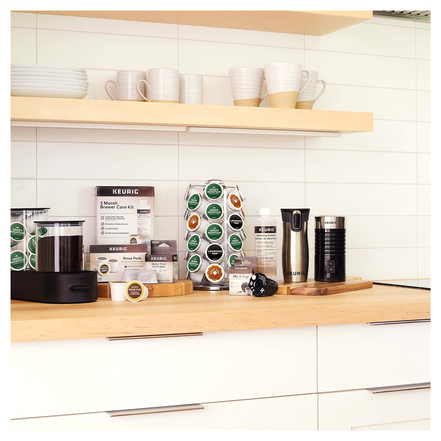 slide 3 of 5, Keurig 36ct K-Cup Pod Storage Carousel Keurig Coffee Pod Storage Carousel, Holds and Organizes 36 K-Cup Pods, Chrome, 36 ct