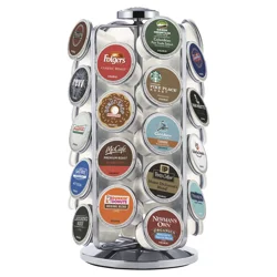 Keurig 36ct K-Cup Pod Storage Carousel Keurig Coffee Pod Storage Carousel, Holds and Organizes 36 K-Cup Pods, Chrome