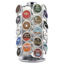 Keurig 36ct K-Cup Pod Storage Carousel Keurig Coffee Pod Storage Carousel, Holds and Organizes 36 K-Cup Pods, Chrome