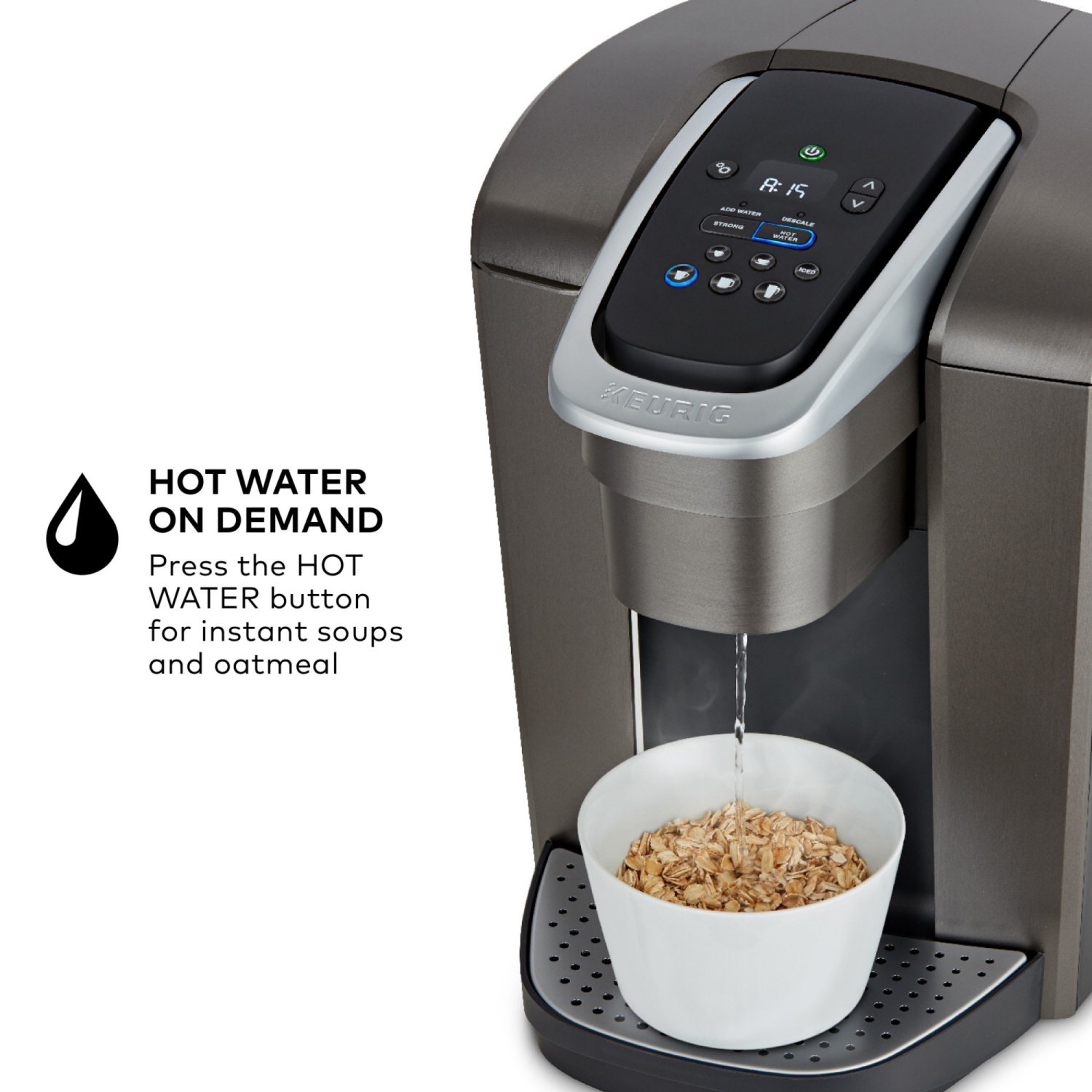 slide 2 of 8, Keurig K-Elite Single-Serve K-Cup Pod Coffee Maker with Iced Coffee Setting - Brushed Slate, 1 ct