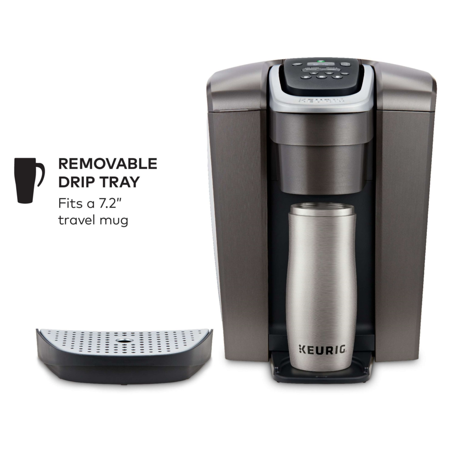 slide 7 of 8, Keurig K-Elite Single-Serve K-Cup Pod Coffee Maker with Iced Coffee Setting - Brushed Slate, 1 ct