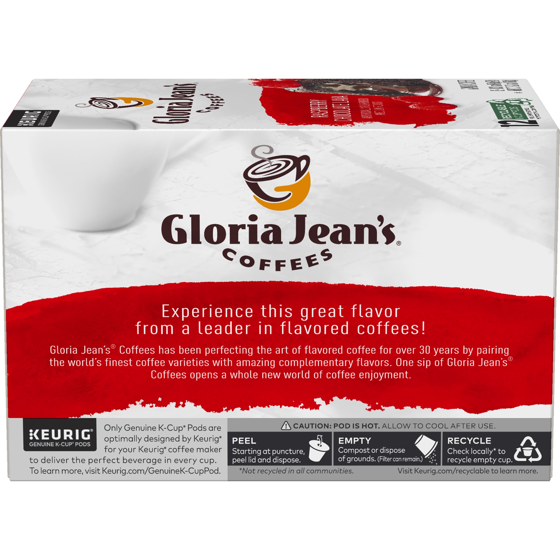 slide 4 of 4, Gloria Jeans Raspberry Chocolate K-Cup Pack, 12 ct