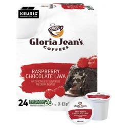 Gloria Jean's Raspberry Chocolate Lava Keurig Single-Serve K-Cup Pods, Medium Roast Coffee, 24 Count