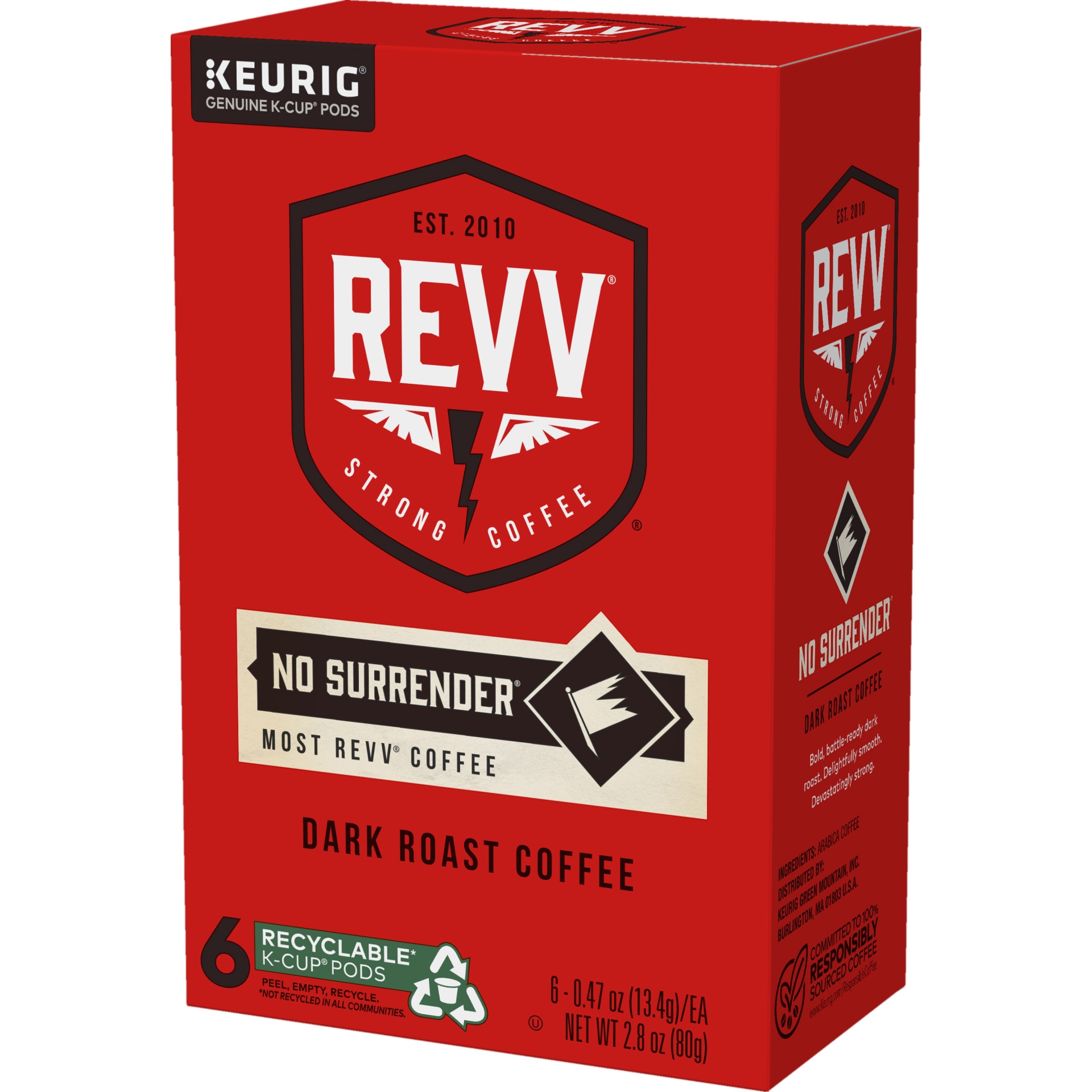 slide 3 of 4, REVV No Surrender Keurig Single-Serve K-Cup Pods, Dark Roast Coffee, 6 ct