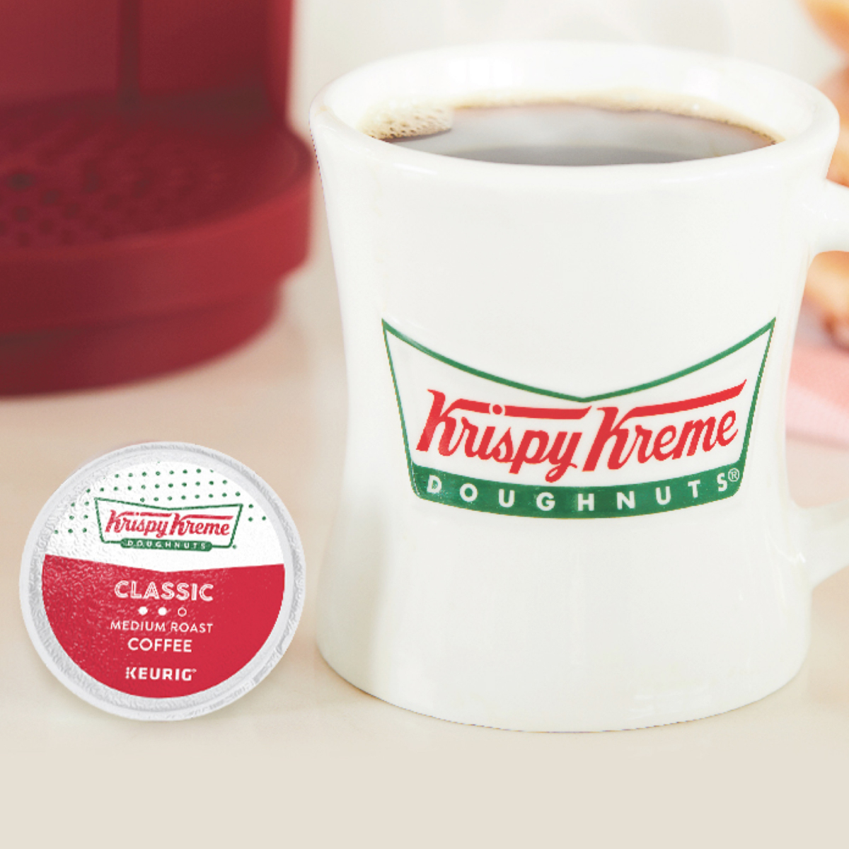 slide 2 of 8, Krispy Kreme Classic Keurig Single-Serve K-Cup Pods, Medium Roast Coffee, 32 Count, 32 ct
