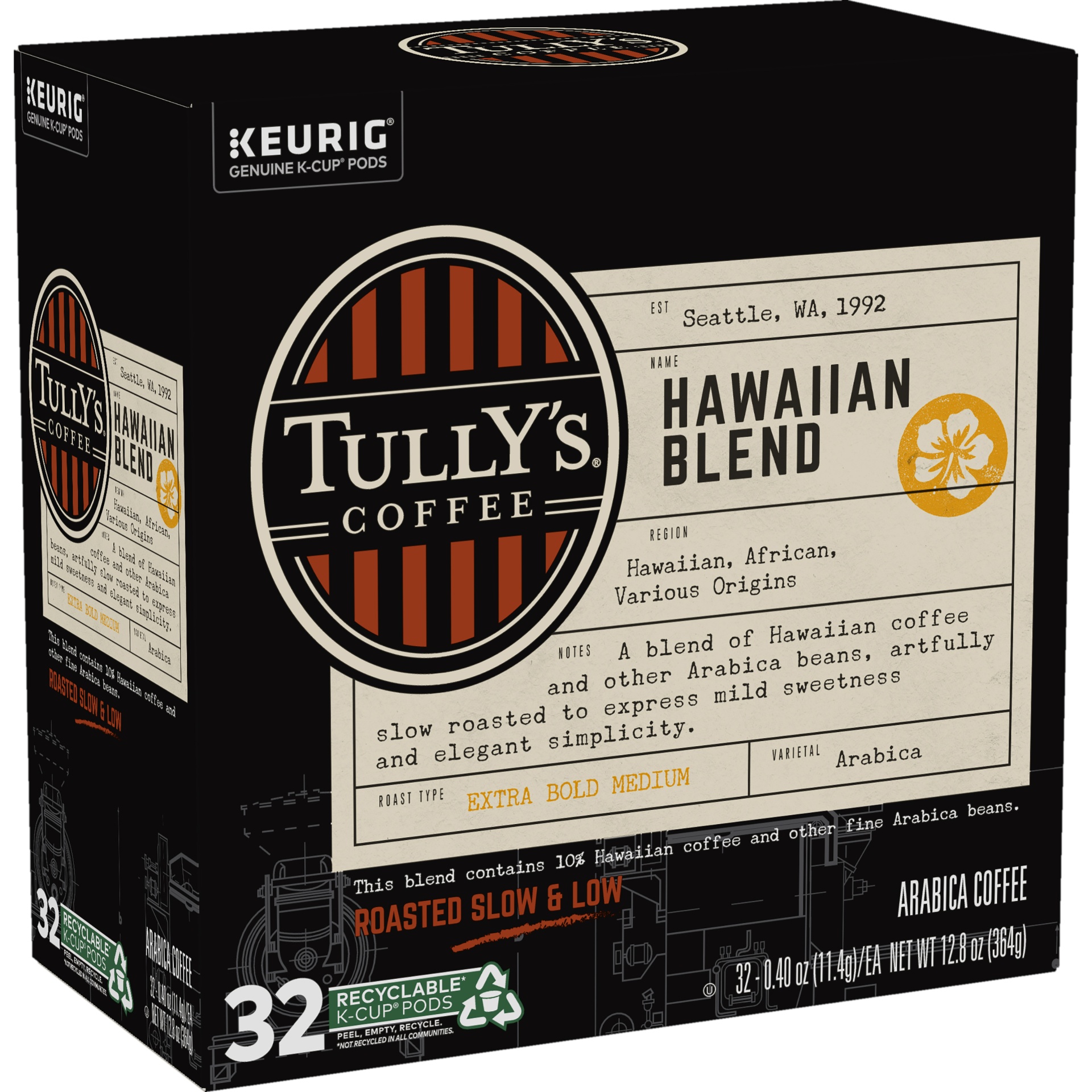 slide 2 of 4, Tully's Hawaiian Blend K-Cup Value Pack, 32 ct