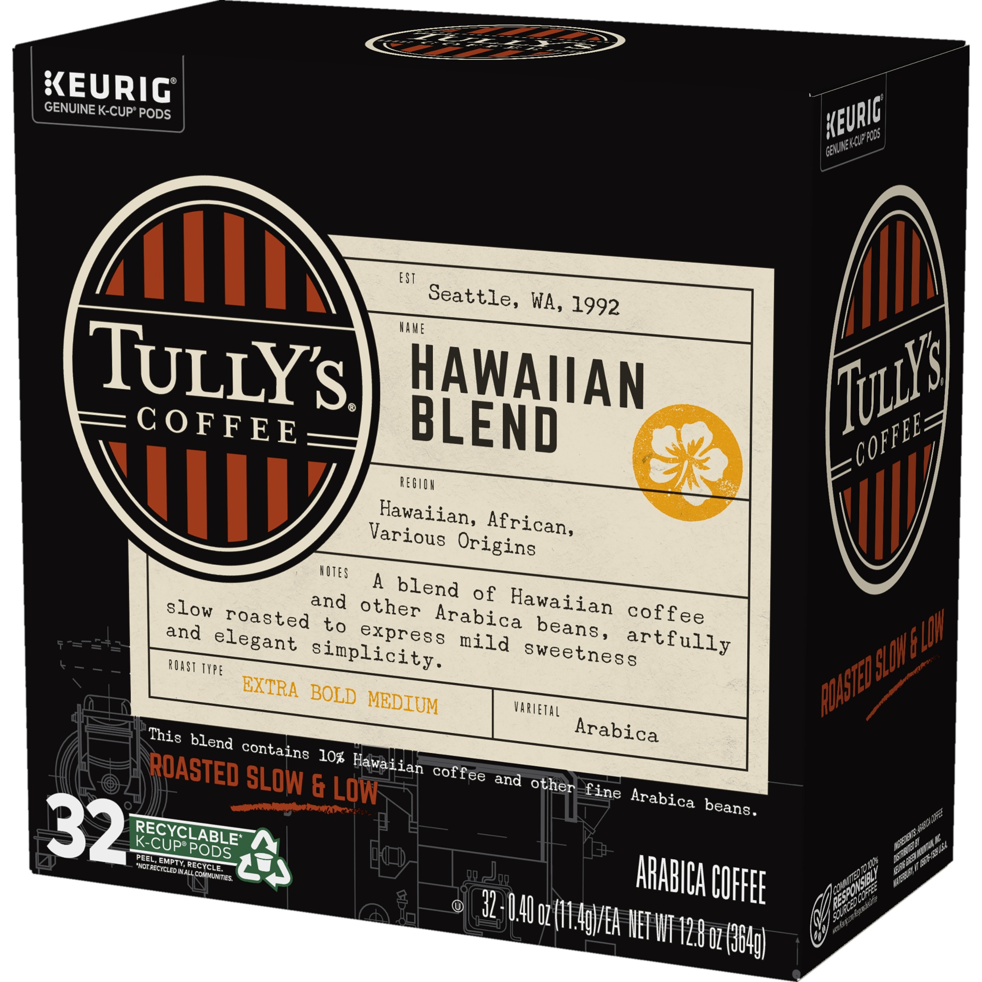 slide 3 of 4, Tully's Hawaiian Blend K-Cup Value Pack, 32 ct