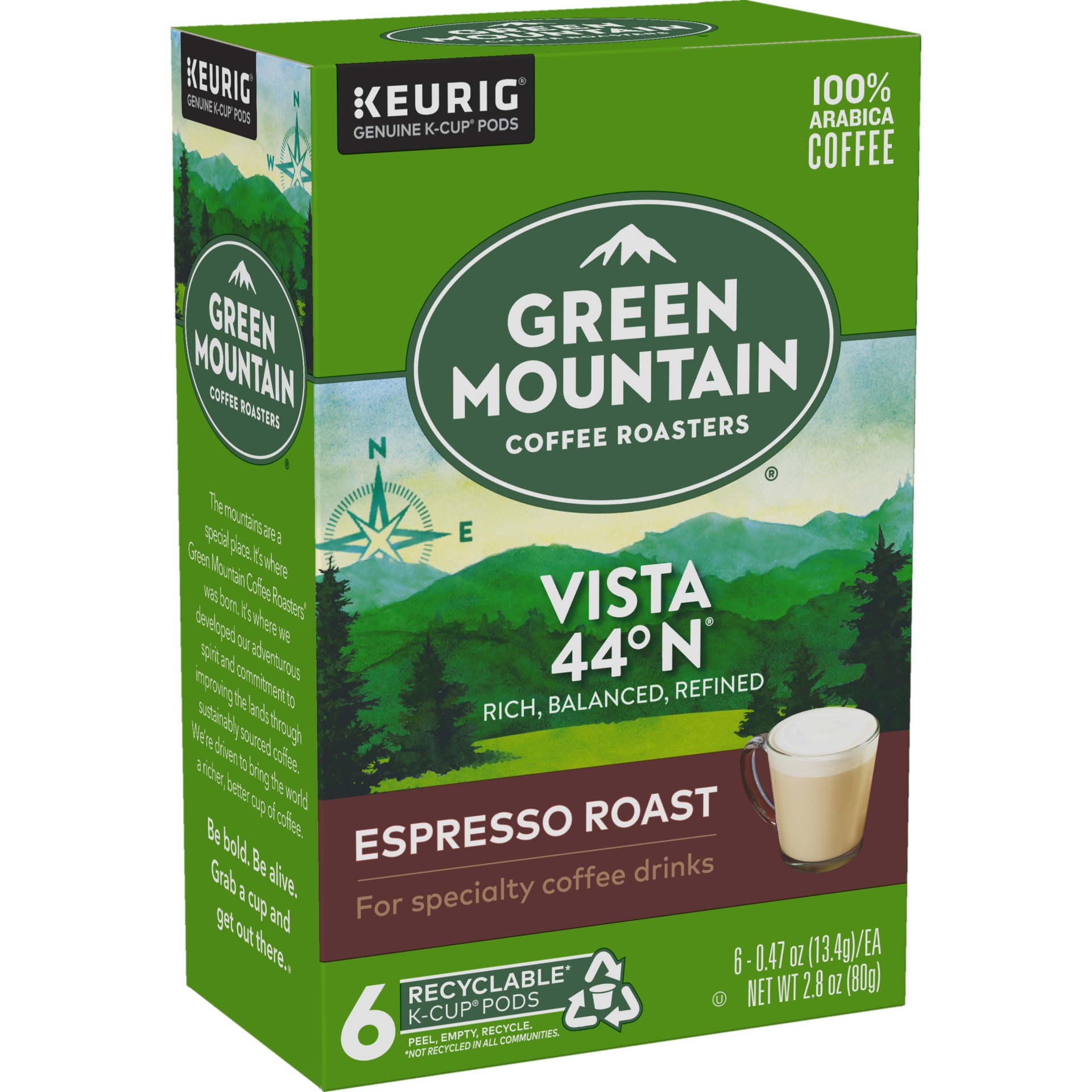 slide 2 of 4, Keurig Green Mountain Coffee Roasters Vista 44N Espresso Roast K-Cup Pods, 6 ct