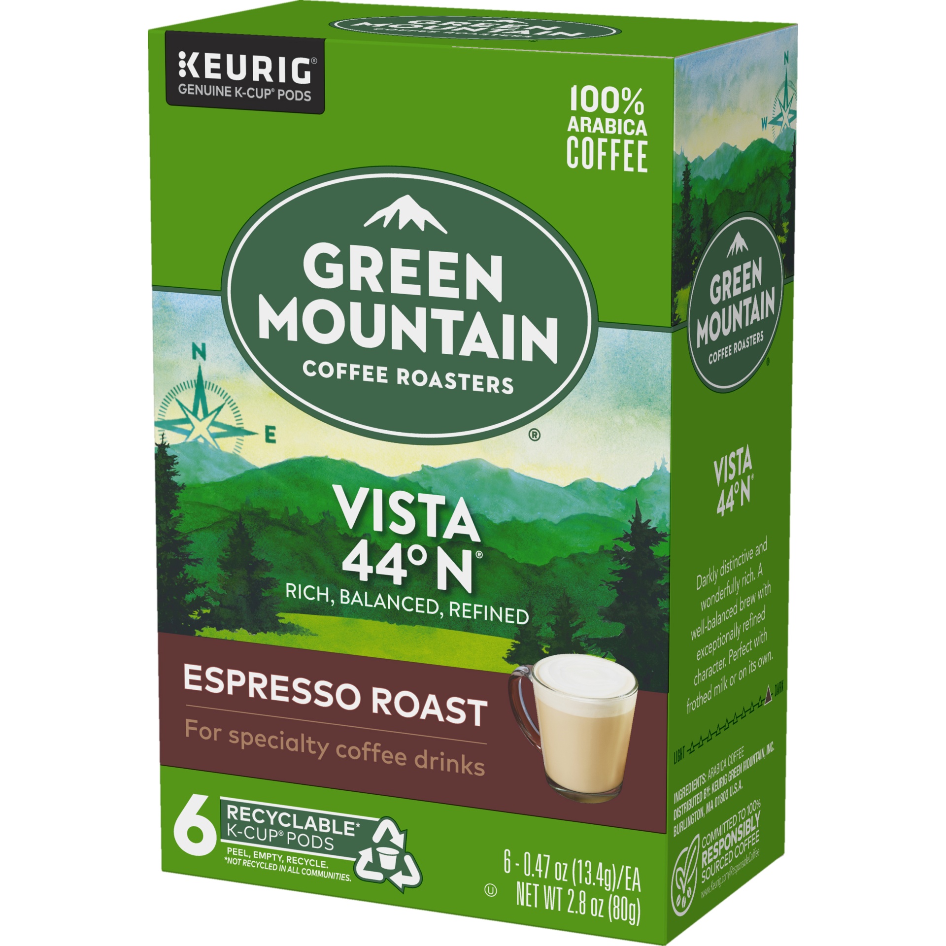 slide 3 of 4, Keurig Green Mountain Coffee Roasters Vista 44N Espresso Roast K-Cup Pods, 6 ct