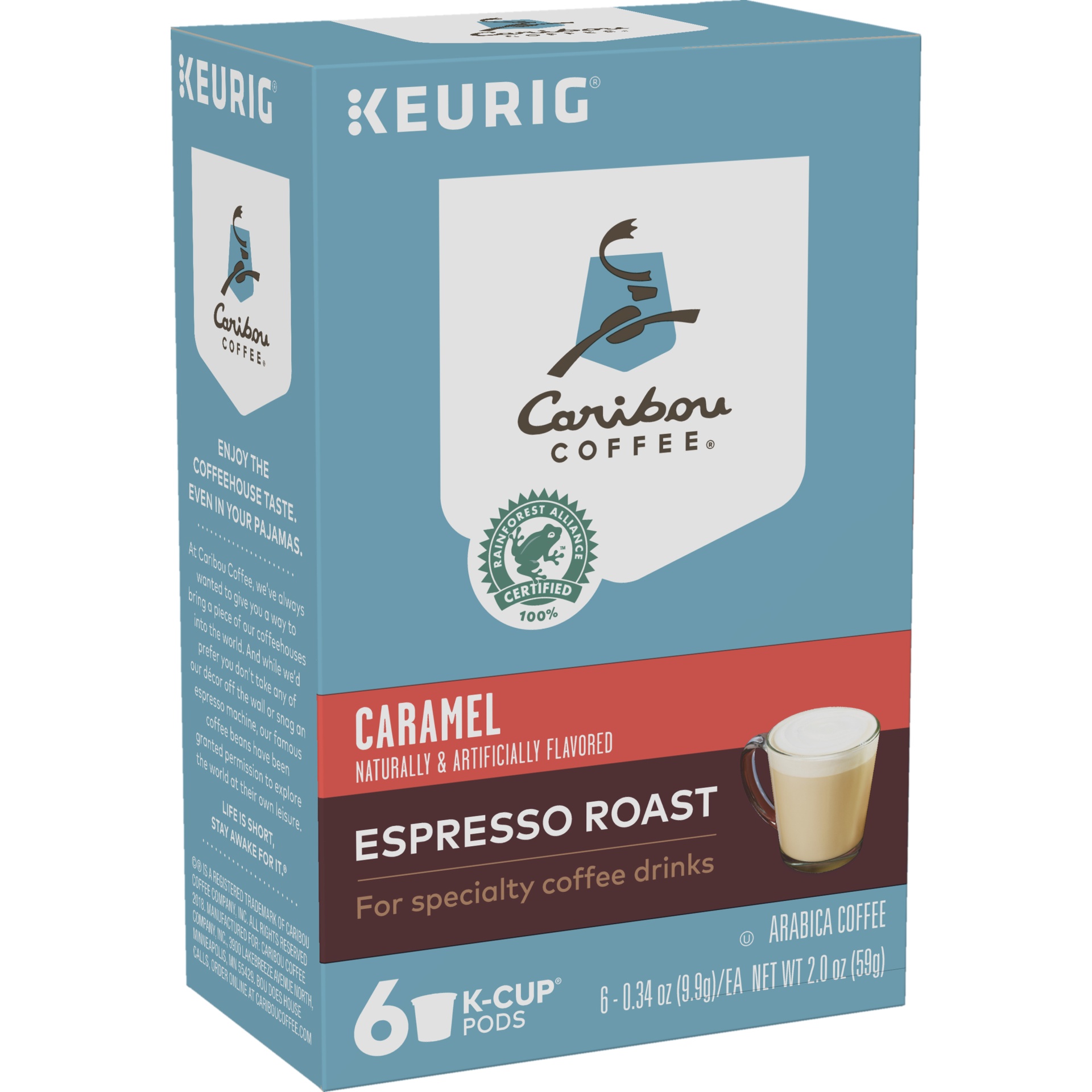 slide 2 of 4, Keurig Caribou Coffee Caramel Espresso Roast K-Cup Pods, 6 ct