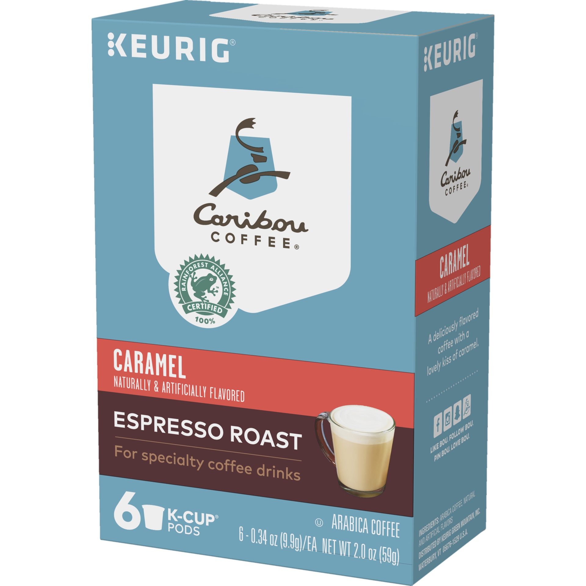 slide 3 of 4, Keurig Caribou Coffee Caramel Espresso Roast K-Cup Pods, 6 ct