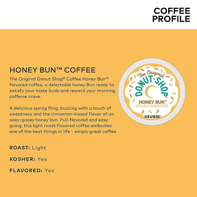 slide 3 of 8, The Original Donut Shop Honey Bun Coffee Keurig K-Cup Pods, 18 ct