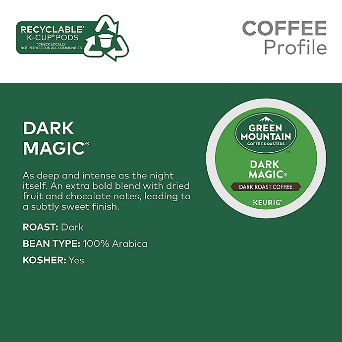 slide 4 of 7, Green Mountain Coffee Dark Magic Coffee Keurig K-Cup Pods, 96 ct