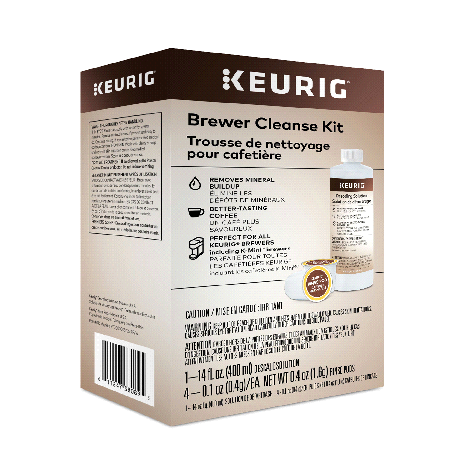 slide 1 of 1, Keurig Brewer Cleanse Kit, 1 ct