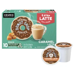 The Original Donut Shop, One Step Latte - Caramel Latte - 10 ct
