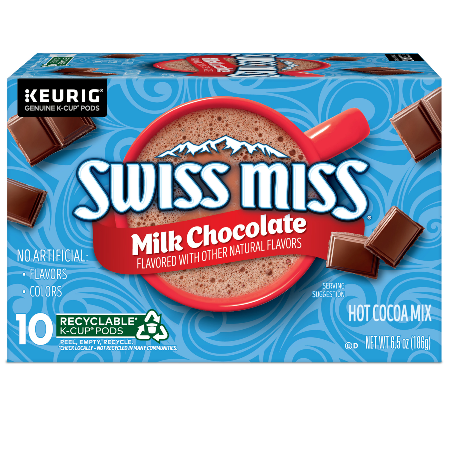 slide 2 of 7, Swiss Miss K-Cup Pods Milk Chocolate Hot Cocoa Mix Pods- 10 ct, 10 ct