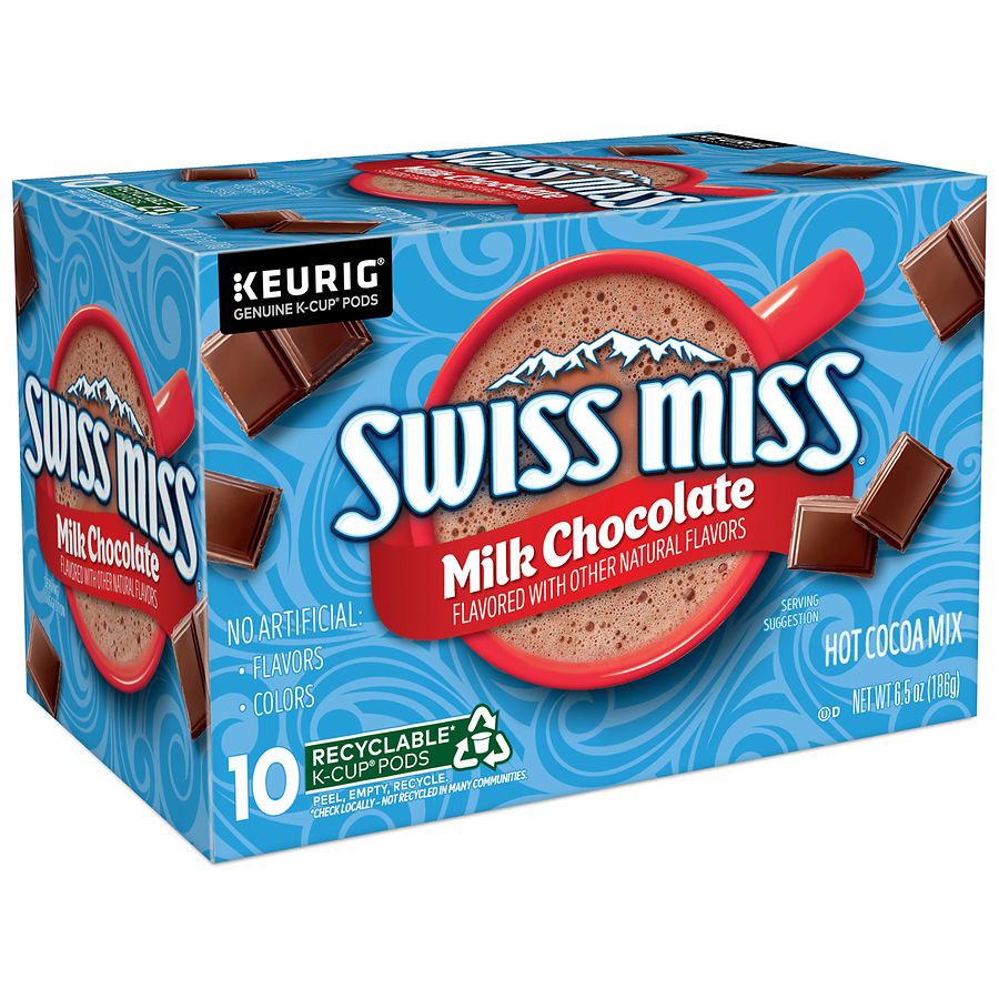 slide 4 of 5, Swiss Miss K-Cup Pods Milk Chocolate Hot Cocoa Mix Pods- 10 ct, 10 ct